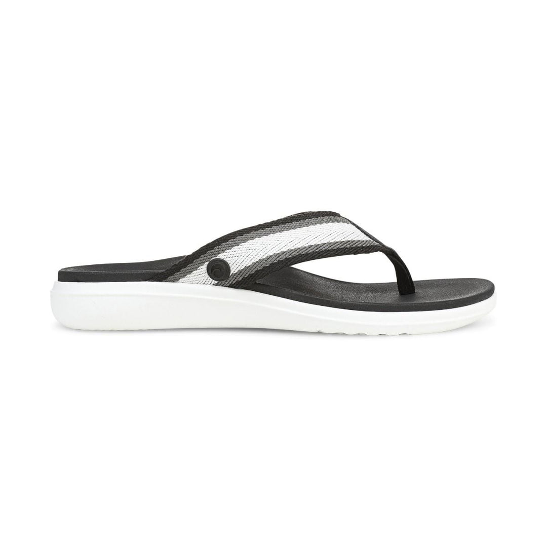 INDIGO BEACH BLACK MULTI TOE POST SANDAL