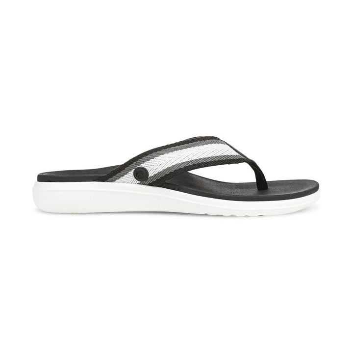 INDIGO BEACH BLACK MULTI TOE POST SANDAL