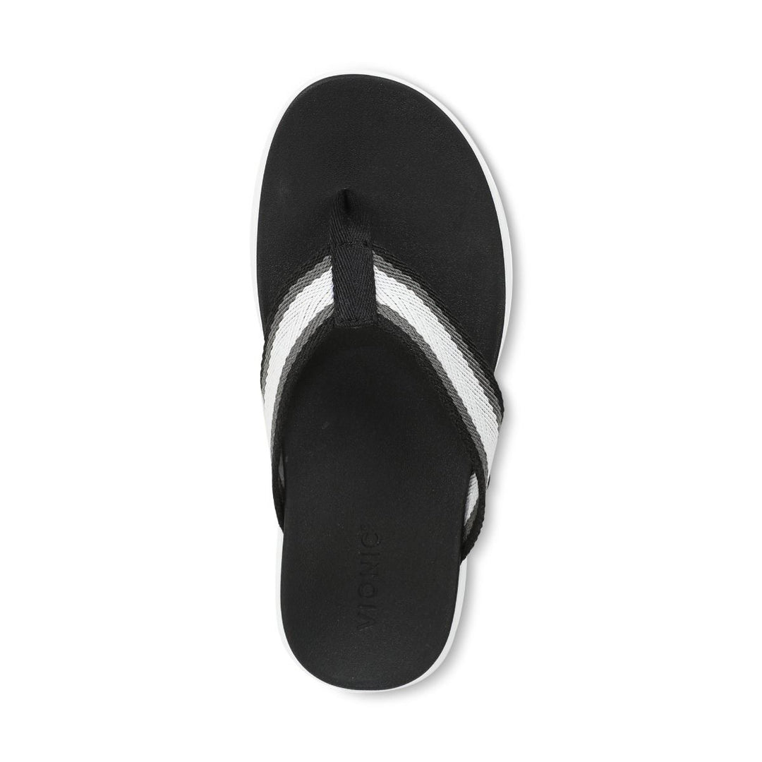 INDIGO BEACH BLACK MULTI TOE POST SANDAL