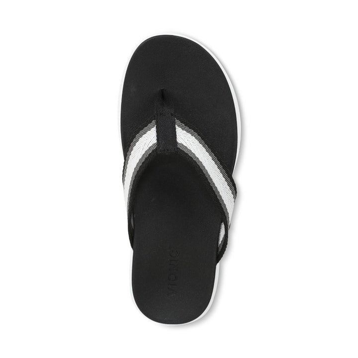 INDIGO BEACH BLACK MULTI TOE POST SANDAL