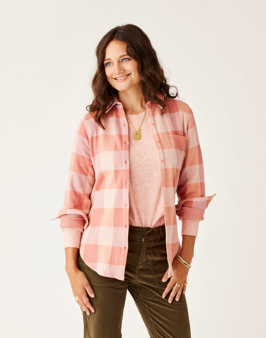 FAIRBANKS LIGHT HENNA CHECK SUPER SOFT SHIRT