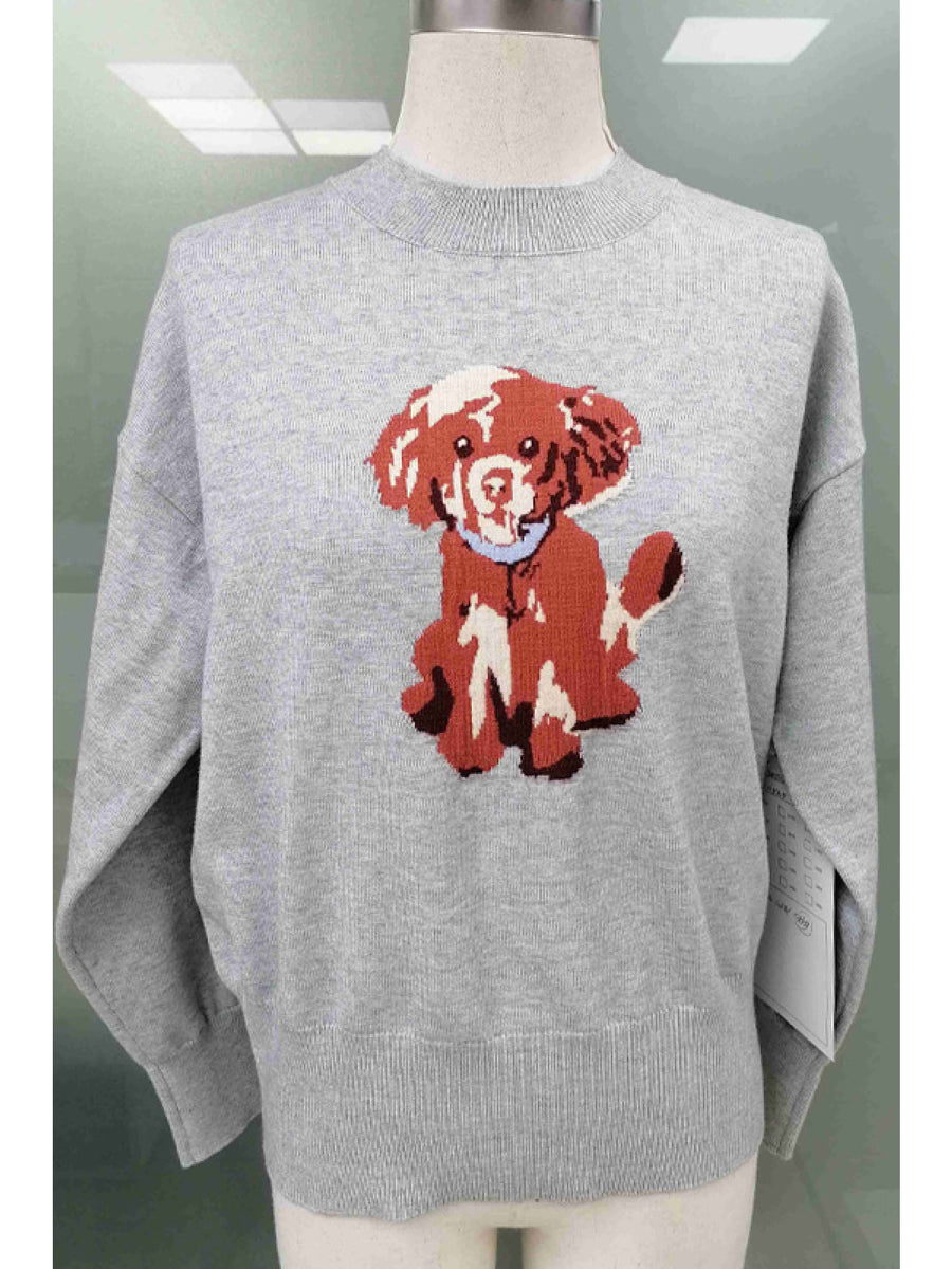 REGGIE HEATHER GREY PUP SWEATHER
