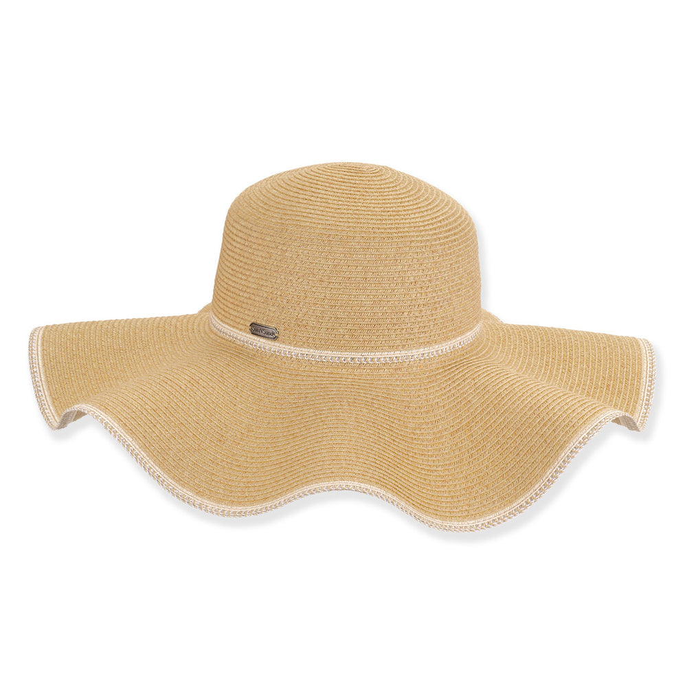 NATURAL WIDE BRIM ADJUSTABLE FLOPPY HAT

