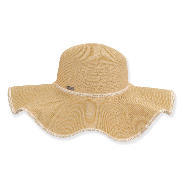 NATURAL WIDE BRIM ADJUSTABLE FLOPPY HAT