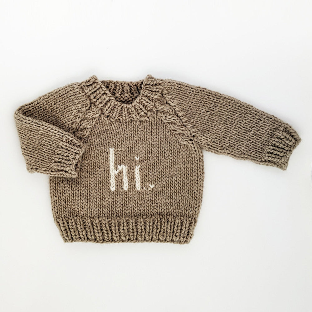 HI. HAND KNIT PEBBLE CREW NECK SWEATER
