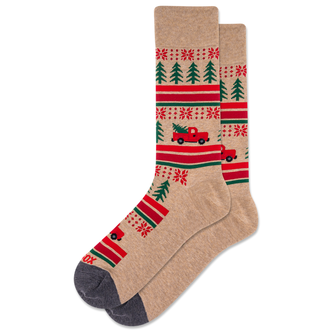 CHRISTMAS TREE TRUCK CREW SOCKS