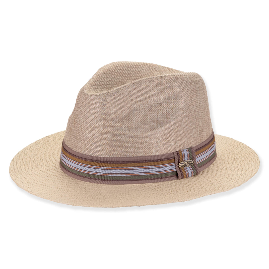 MEN'S TIDAL TOM ADJUSTABLE SAFARI HAT W/ BROWN BAND