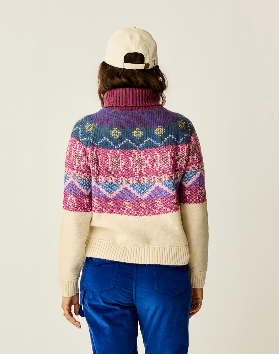 NEVE BIRCH FAIRISLE TURTLENECK SWEATER