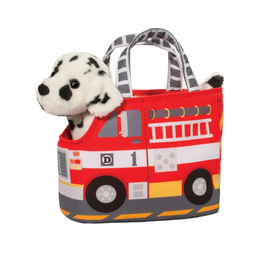 FIRE TRUCK PET SAK W/ DALMATION
