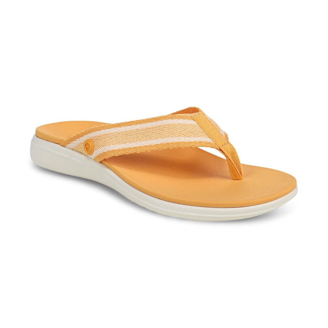 INDIGO BEACH AMBER YELLOW TOE POST SANDAL