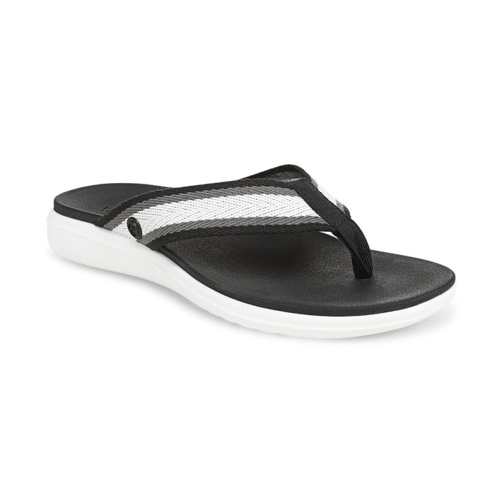INDIGO BEACH BLACK MULTI TOE POST SANDAL