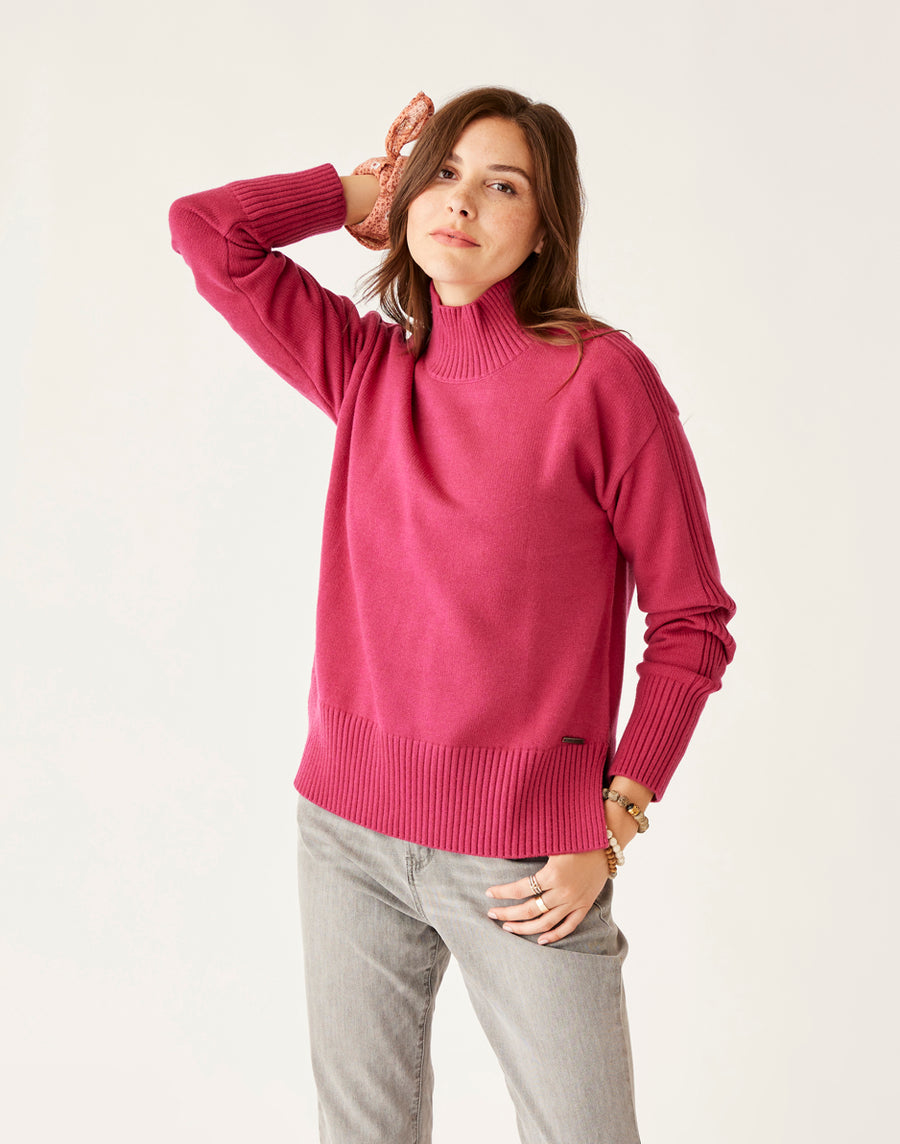 RASPBERRY WOODWARD SWEATER