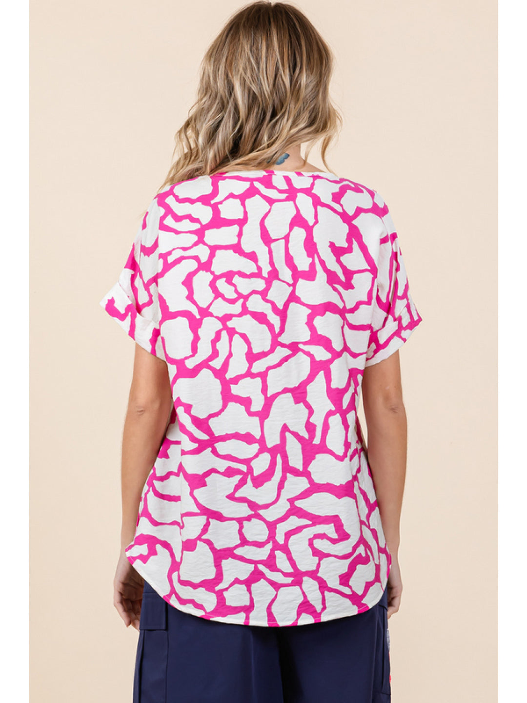 ALL SUMMER LONG HOT PINK PRINT TOP