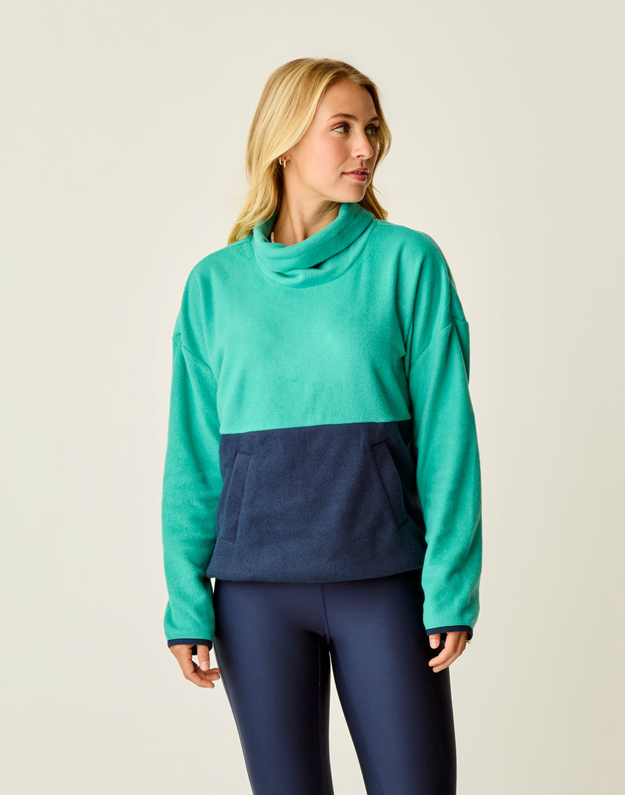 JADE & NAVY ROWATON COLORBLOCK 2.0 FLEECE