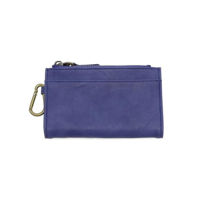 BOBBIE COBALT BIFOLD WALLET WITH CARABINER