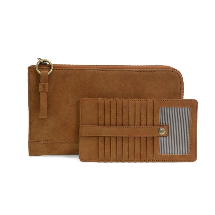 TOFFEE KARINA FAUX SUEDE CONVERTIBLE WRISTLET & WALLET