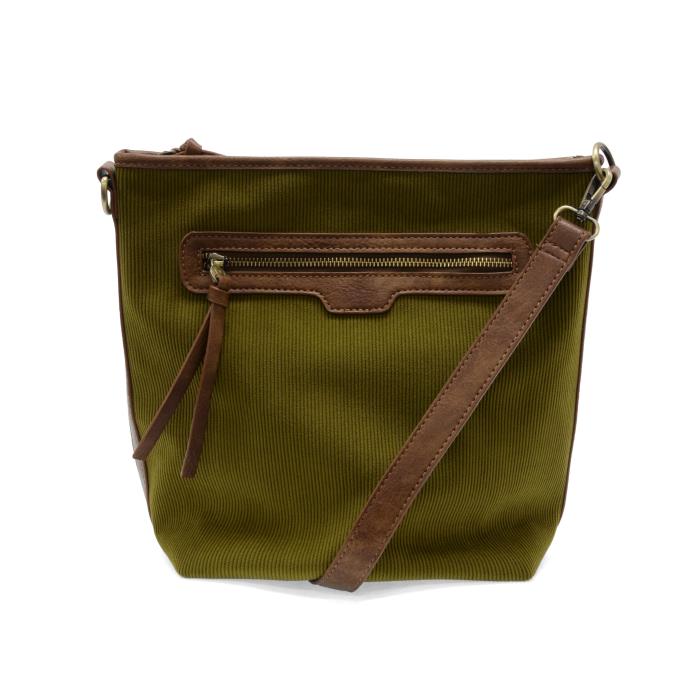 OLIVE CORDUROY SILAS CROSSBODY BUCKET BAG
