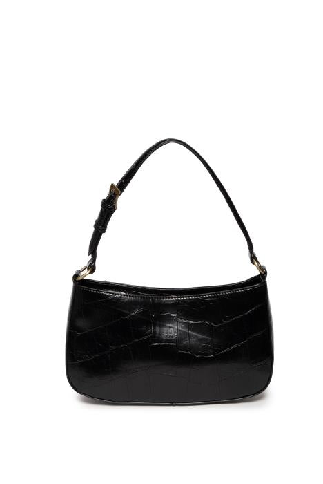 ERIN BLACK CROCK SHOULDER BAG