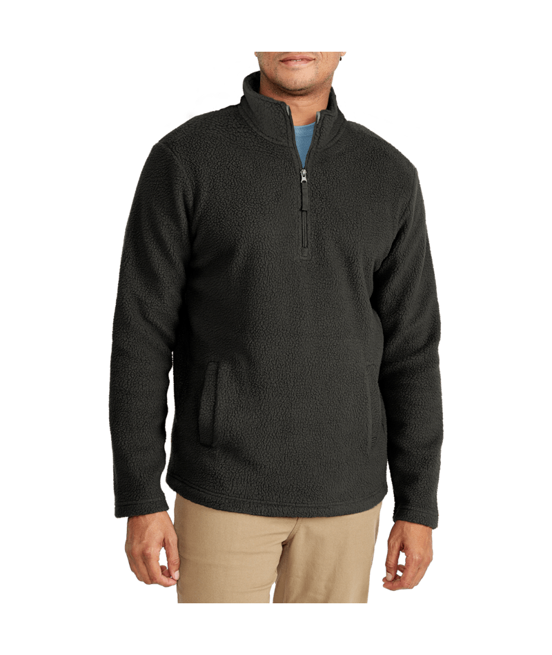 MEN'S ONYX BAMBOO SHERPA FLEECE QUARTER ZIP
