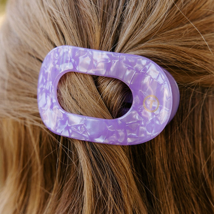 LAVENDER MIST MEDIUM FLAT ROUND HAIR CLIP
