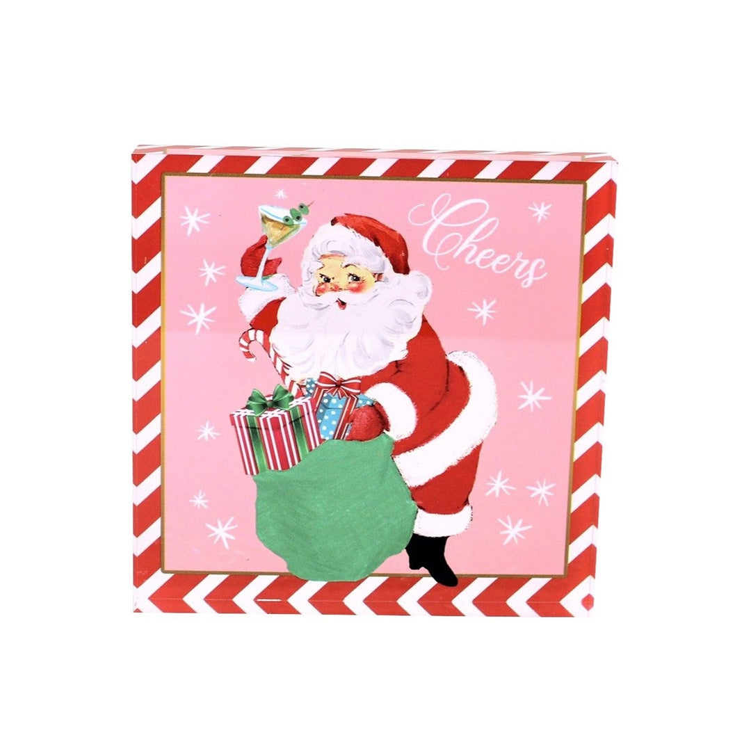 CHEERS SANTA BLOCK SIGN