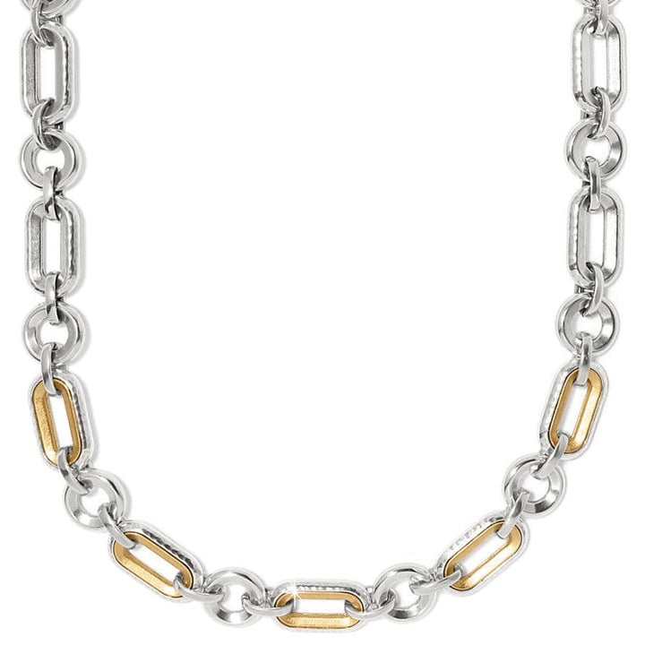 FERRARA MEDICI TWO TONE LINK NECKLACE
