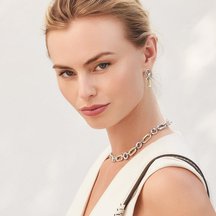 FERRARA MEDICI TWO TONE LINK NECKLACE