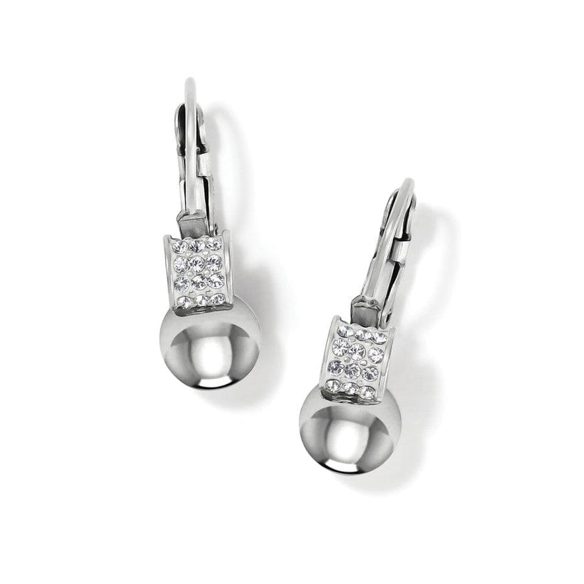 MERIDIAN SILVER BALL LEVERBACK EARRINGS