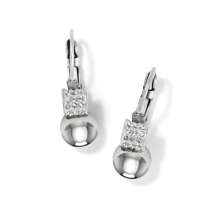 MERIDIAN SILVER BALL LEVERBACK EARRINGS