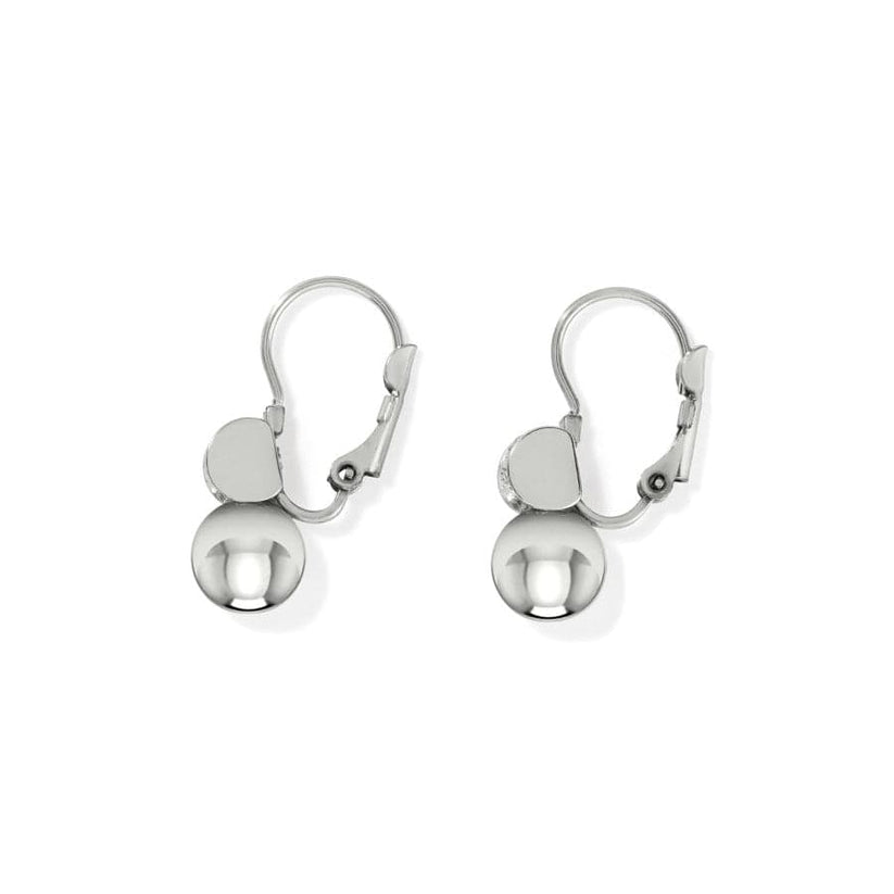 MERIDIAN SILVER BALL LEVERBACK EARRINGS
