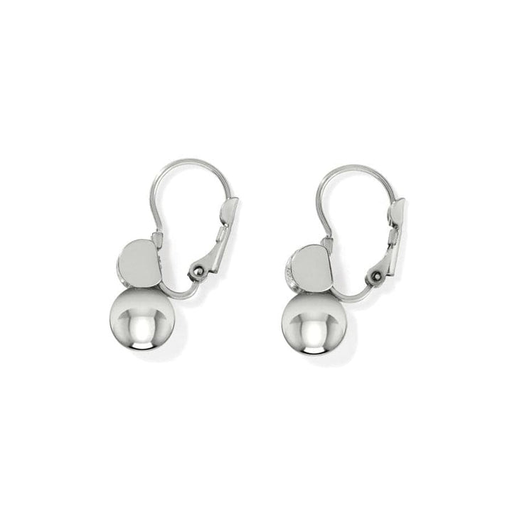 MERIDIAN SILVER BALL LEVERBACK EARRINGS