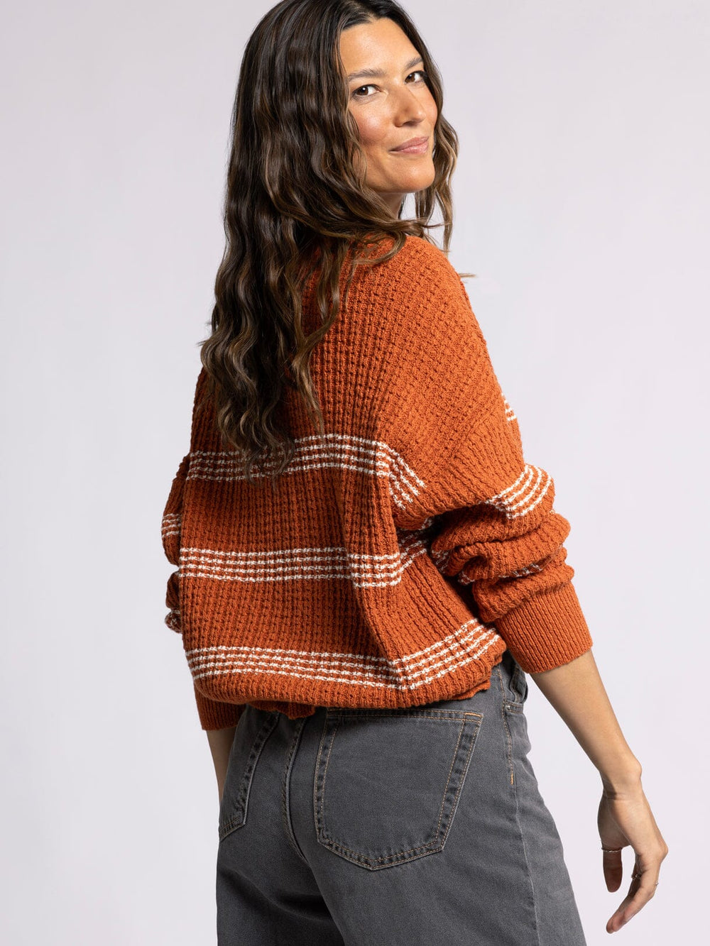 MONICA AMBER STRIPE SWEATER
