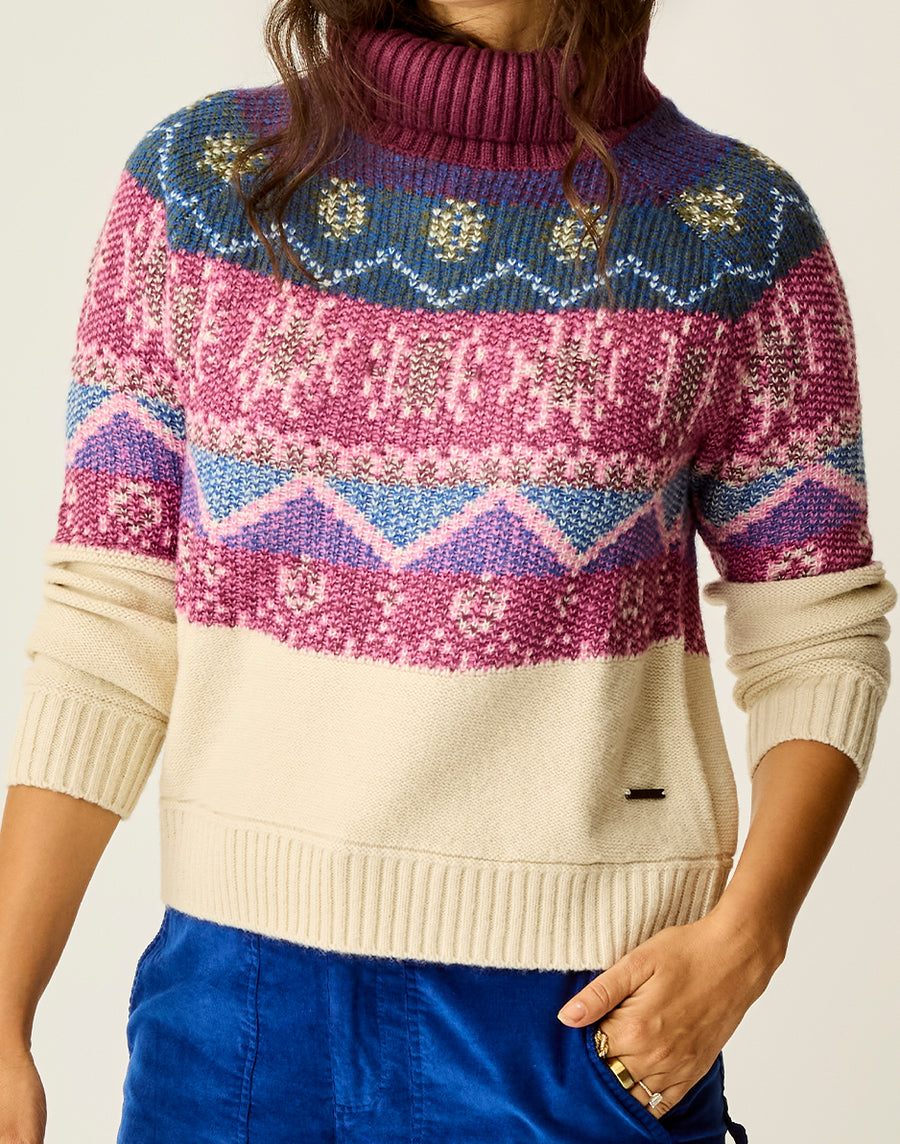 NEVE BIRCH FAIRISLE TURTLENECK SWEATER
