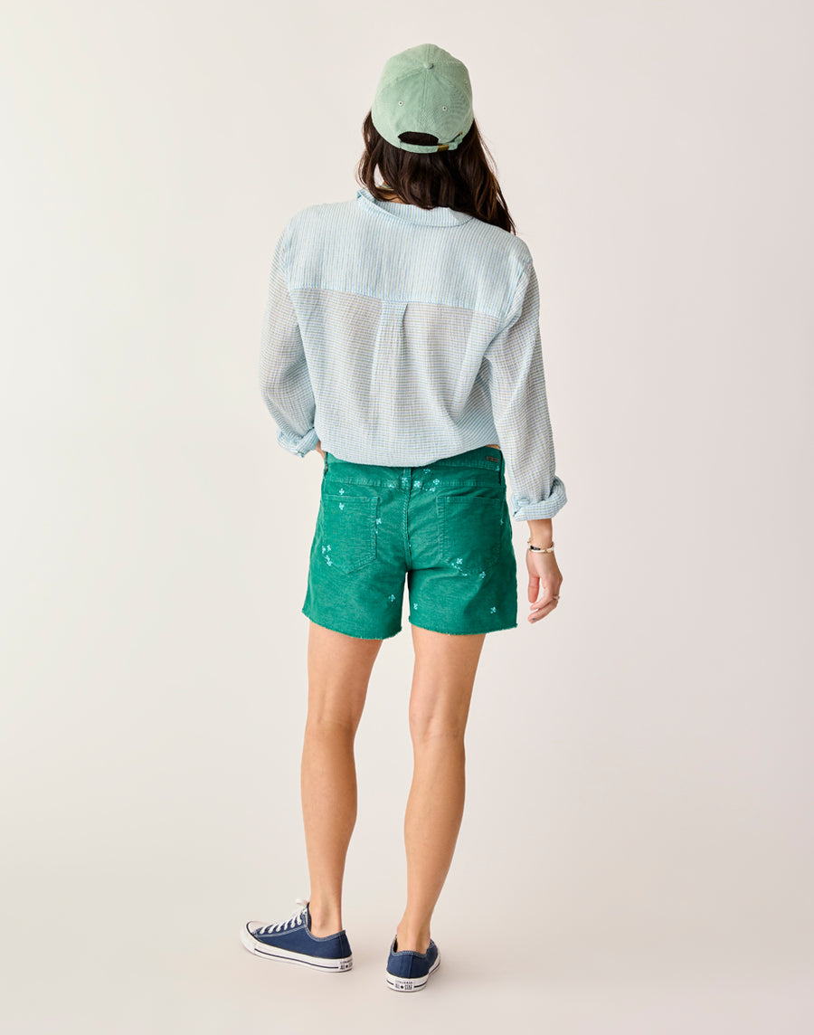 JADE EMBROIDERED OAHU 4" SHORT
