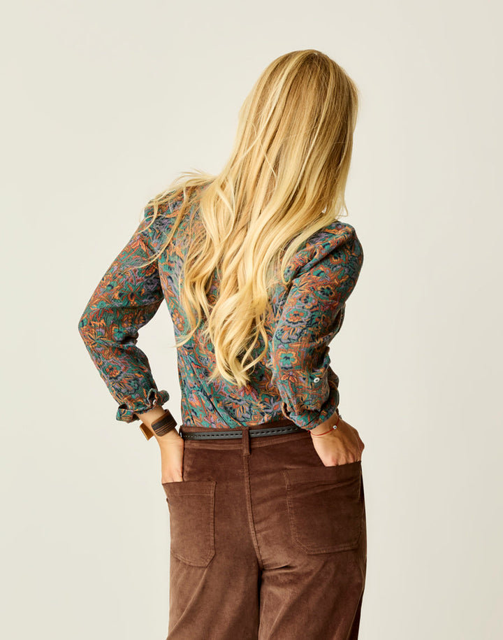 BISTRO FLORAL DYLAN GAUZE SHIRT