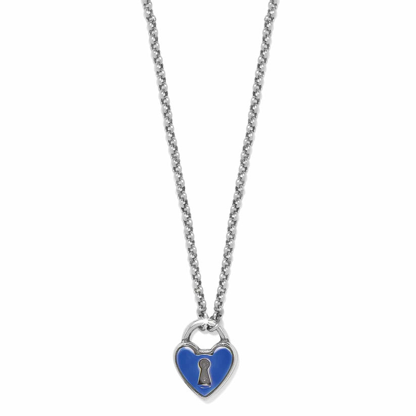 ONE HEART PADLOCK REVERSIBLE NECKLACE

