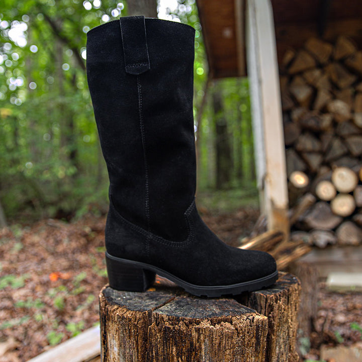 TALLOW BLACK SUEDE TALL BOOT