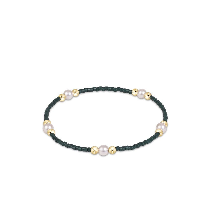 DARK GREEN GAMEDAY HOPE PURPOSE PEARL BRACELET
