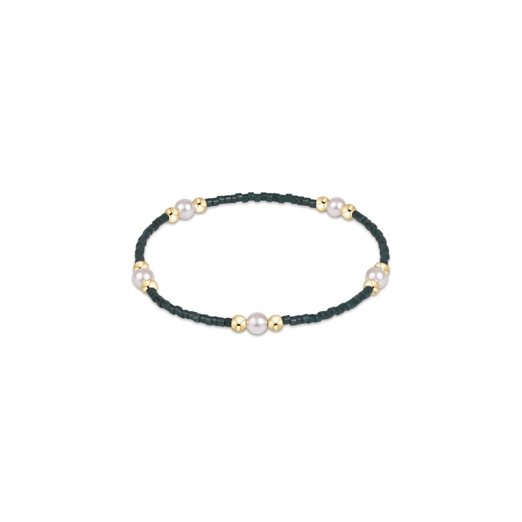 DARK GREEN GAMEDAY HOPE PURPOSE PEARL BRACELET