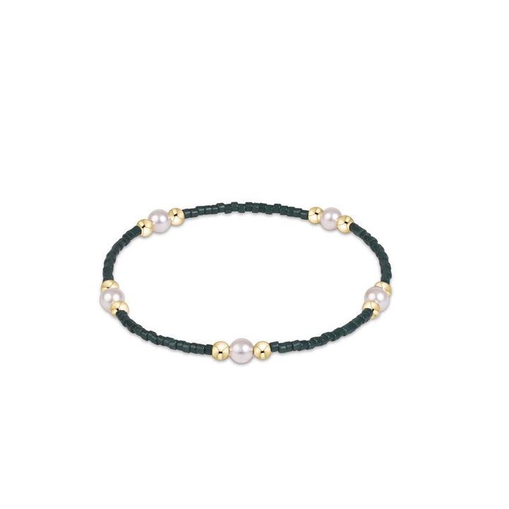 DARK GREEN GAMEDAY HOPE PURPOSE PEARL BRACELET