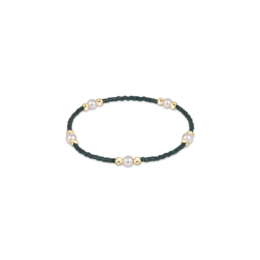 DARK GREEN GAMEDAY HOPE PURPOSE PEARL BRACELET
