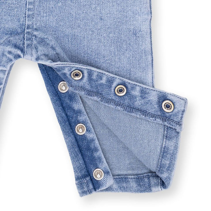 OLD SCHOOL BLUE STRETCH DENIM OVERALL