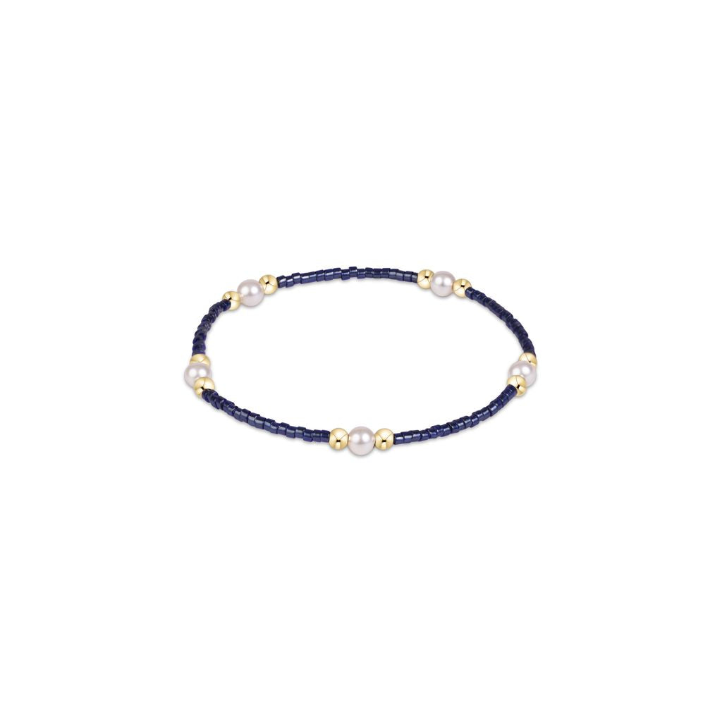 NAVY GAMEDAY HOPE PURPOSE PEARL BRACELET
