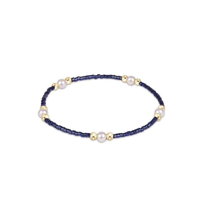 NAVY GAMEDAY HOPE PURPOSE PEARL BRACELET