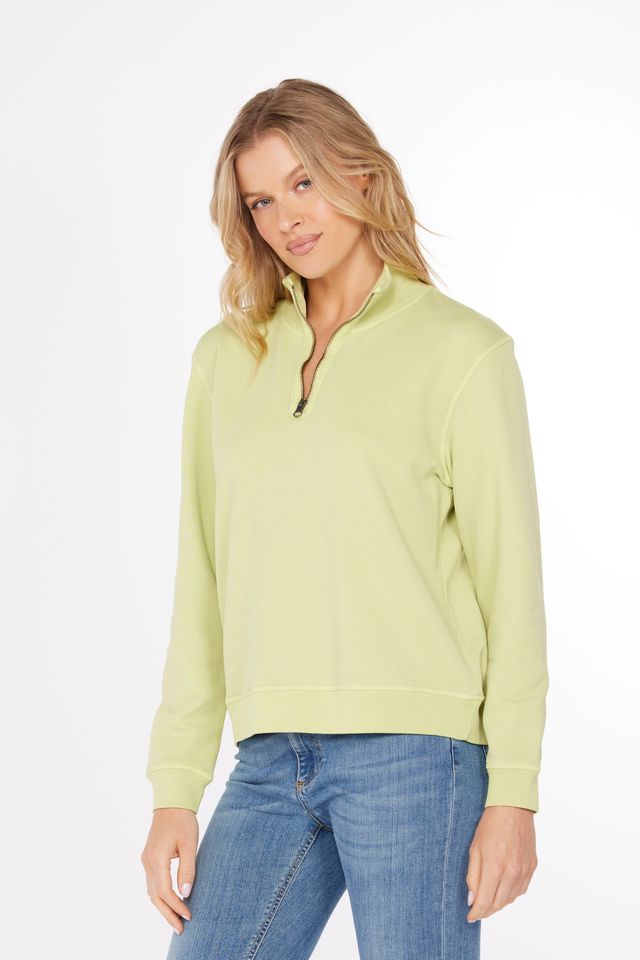 LUSH PEAR HALF ZIP FUNNEL NECK