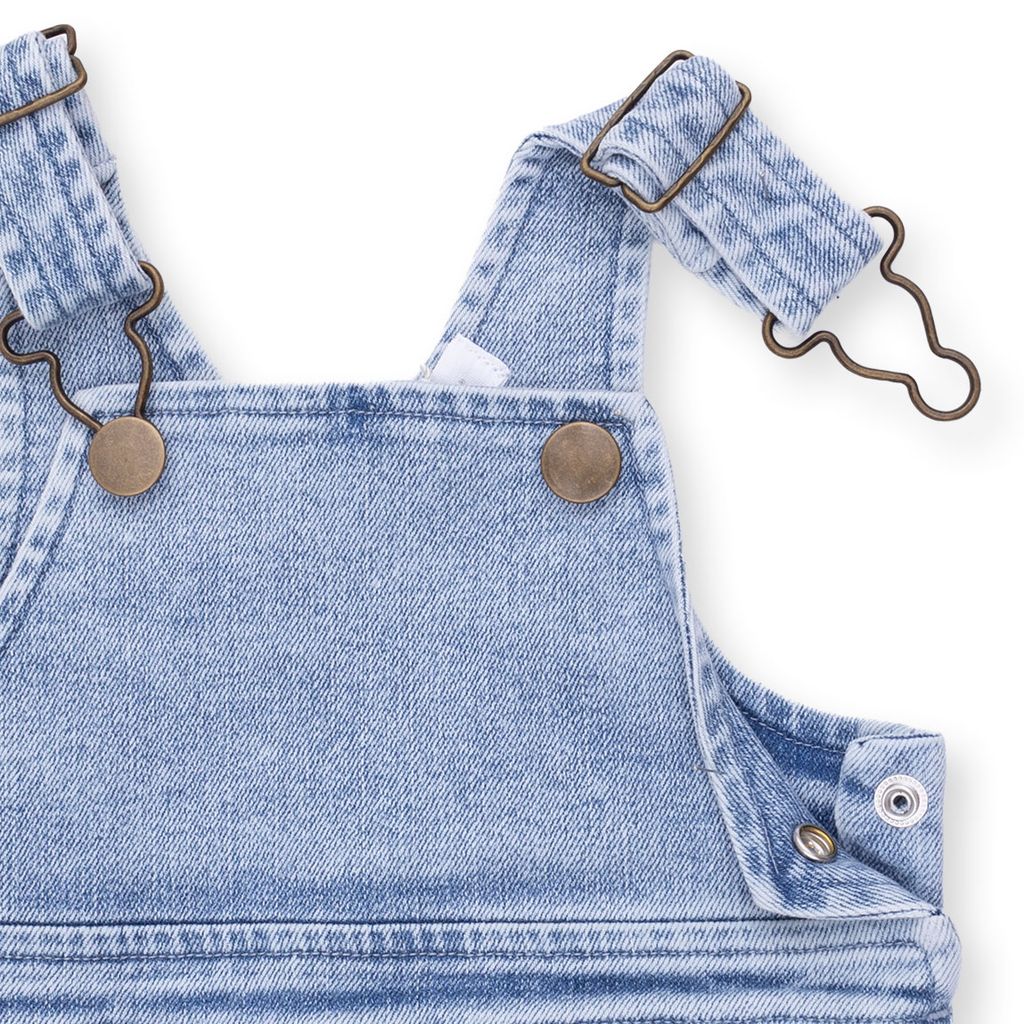 OLD SCHOOL BLUE STRETCH DENIM OVERALL