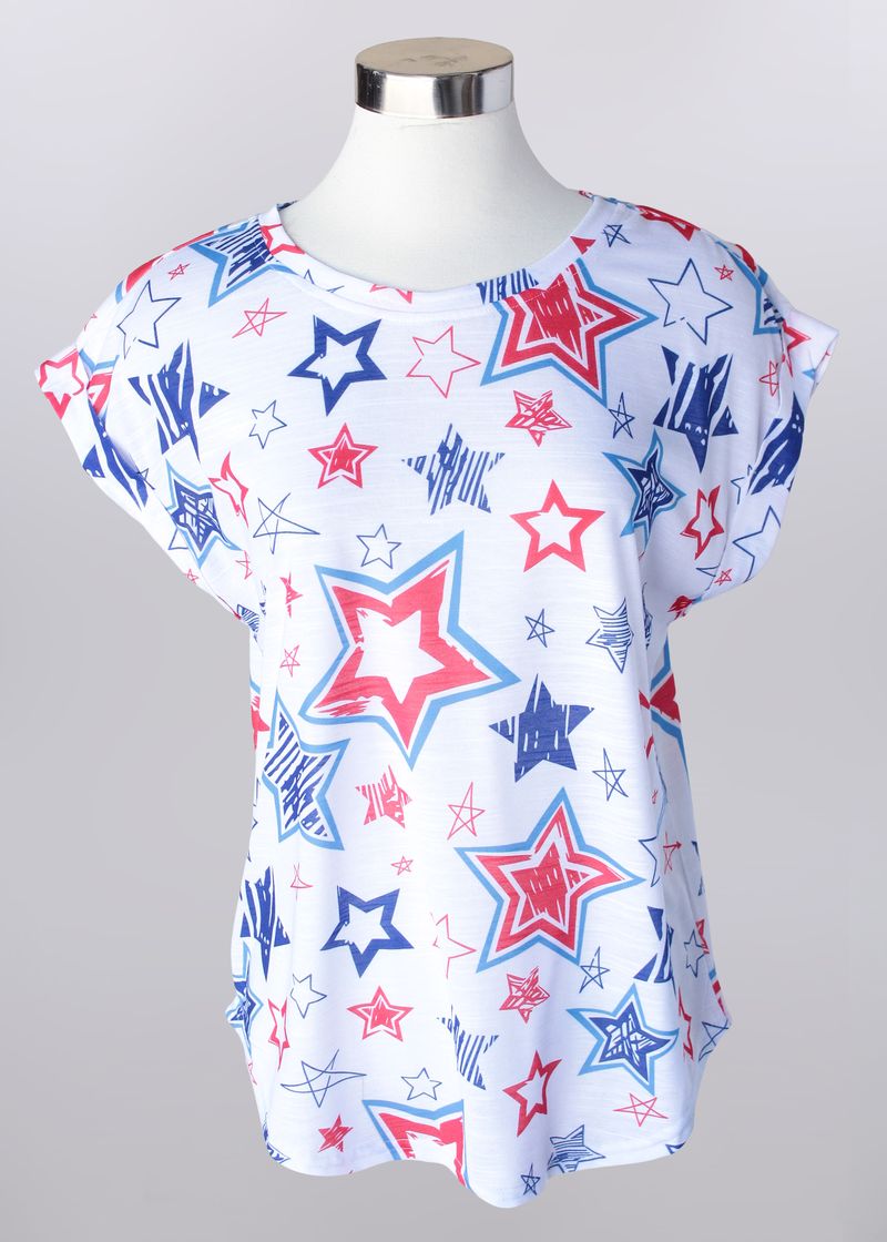 STAR SPANGLED SHORT SLEEVE TOP
