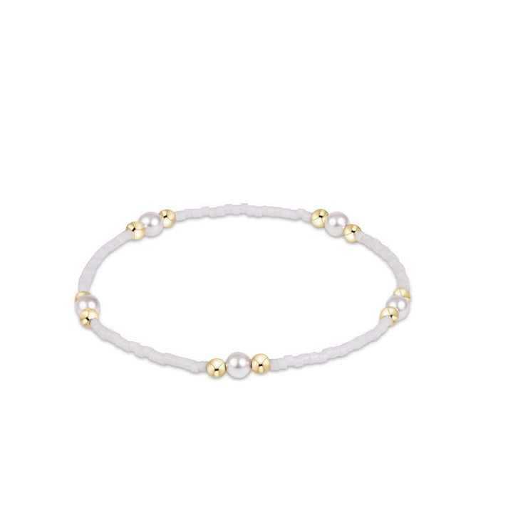 WHITE GAMEDAY HOPE PURPOSE PEARL BRACELET
