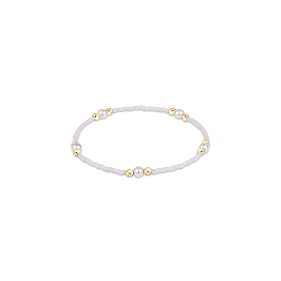 WHITE GAMEDAY HOPE PURPOSE PEARL BRACELET
