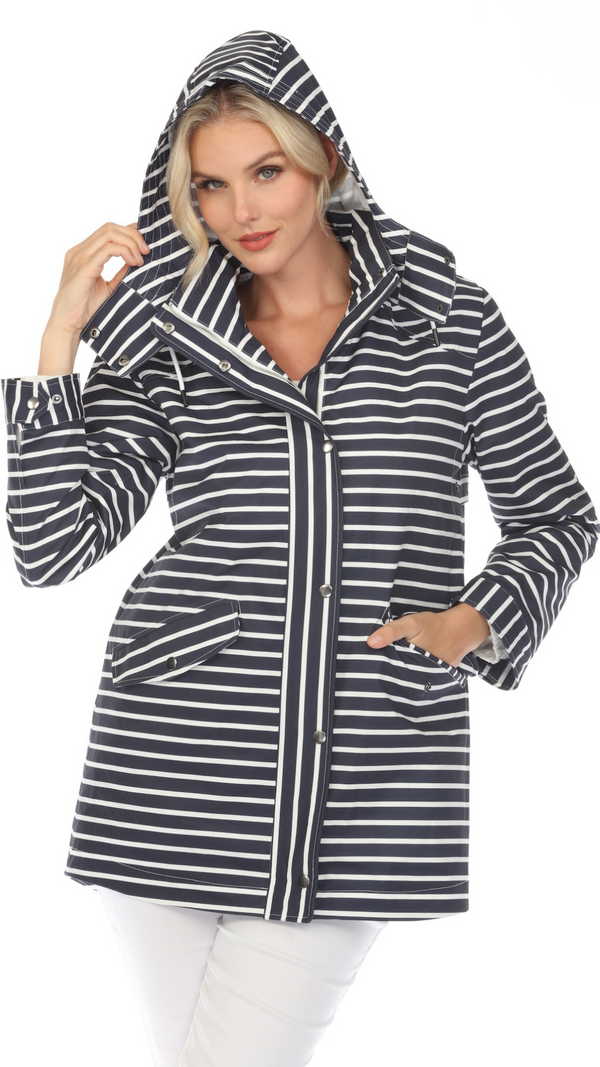 NAVY NAUTICAL STRIPE JACKET
